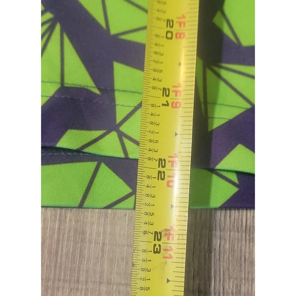 Nike Air Jordan Dri Fit Mens Large Geometric Purple Lime Green Basketball Shorts - Picture 12 of 12